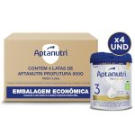 Pack Aptanutri 3 Profutura com 4 unidades de 800g – 3,2kg – Contém prebióticos e DHA e ARA.
