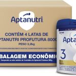 Pack Aptanutri 3 Profutura com 4 unidades de 800g – 3,2kg – Contém prebióticos e DHA e ARA.