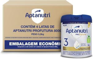Pack Aptanutri 3 Profutura com 4 unidades de 800g – 3,2kg – Contém prebióticos e DHA e ARA.