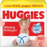 Huggies Fralda Descartável Supreme Care, Tamanho G, com Tecnologia Xtra-Flex 160 Unidades