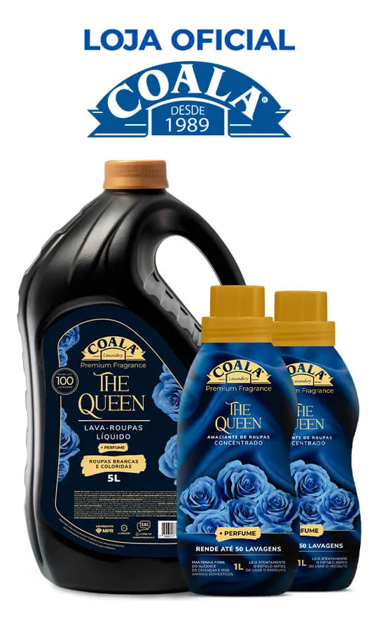 Kit Coala Laundry Lava Roupas 5l + 2 Amaciantes – The Queen