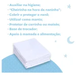 Fralda Pano Menina Estampada 100% Algodão Caixa Com 5 Cremer