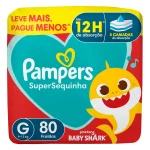 Fralda descartável Pampers Supersequinha, Tamanho G 80 Unidades