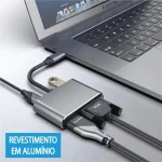 Hub Usb 3.0 Usb C Adaptador Para Macbook Hdmi Vga Carregador