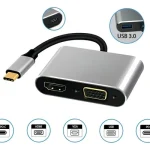 Hub Usb 3.0 Usb C Adaptador Para Macbook Hdmi Vga Carregador