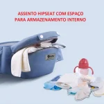 Canguru Qinhu Seguro Ergonômico C/ Apoio Na Cintura Pronta Cor Azul Marinho