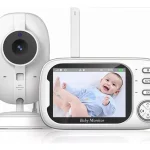 Babá Eletrônica Abm600 Câmera Semfio Visão Noturna 20H 3.5” Lcd Tela Grande De Alta Definição Multifuncional Alarme Com Microfone